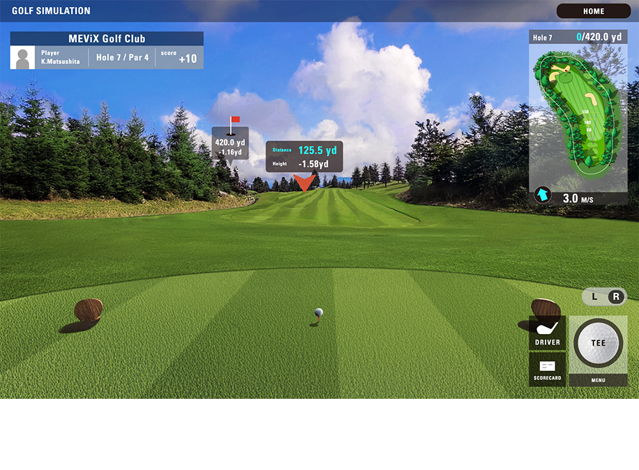 Golf-optimized Vivid Green mode